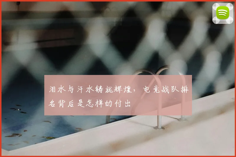 泪水与汗水铸就辉煌,电竞战队排名背后是怎样的付出